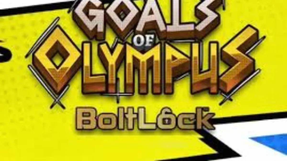 Tampilan visual slot Goals of Olympus BoltLock dengan elemen mitologi dan sepak bola.